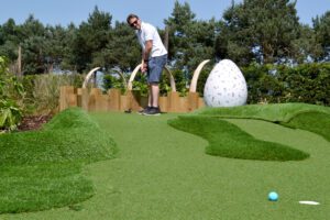 man playing golf