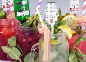 drinks in jar