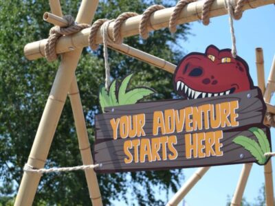 Your adventure starts here sign