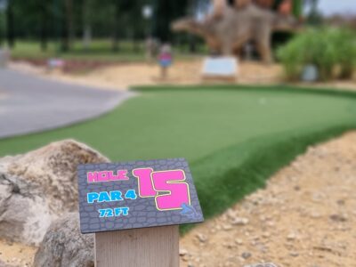 hole 15 sign at wolverhampton adventure golf